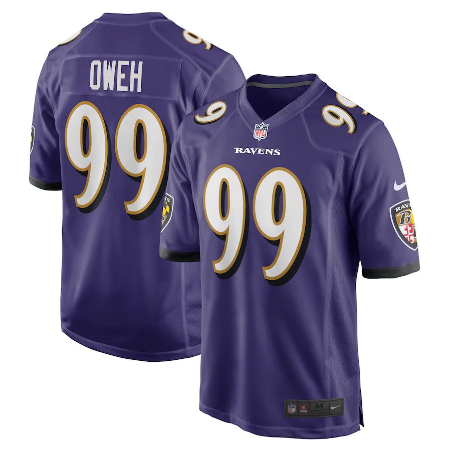 Men Baltimore Ravens #99 Odafe Oweh Nike Purple Game NFL Jersey